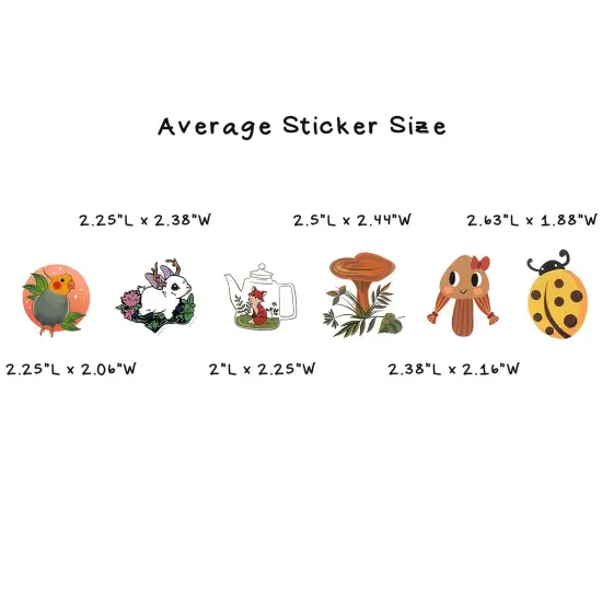 Wrapables Waterproof Vinyl Stickers for Water Bottles, Laptop, Phones, Skateboards, Decals for Teens, 100pcs Plants & Animals {5}