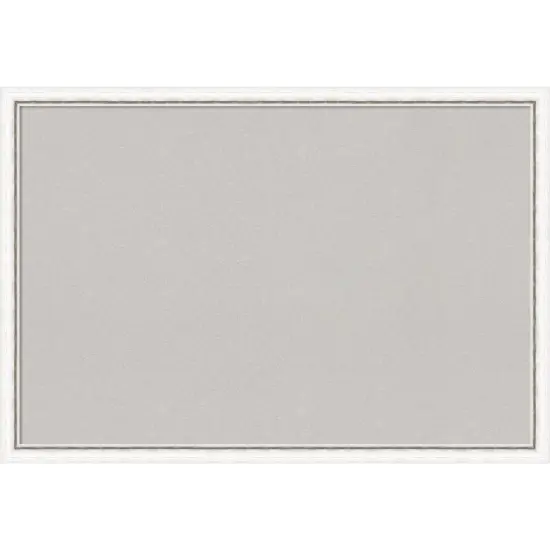Morgan Wood Framed Corkboard, Grey Cork Morgan White Silver {1}