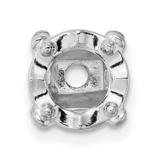 14K White Gold 4 Prong Round Illusion Setting 6.5mm {2}