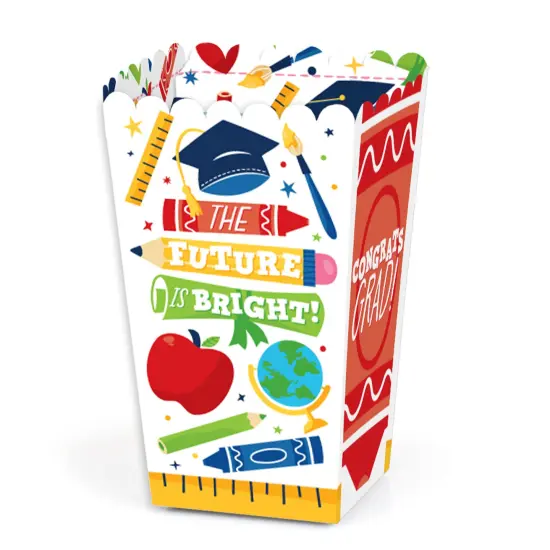 Big Dot of Happiness Elementary Grad - Kids Graduation Party Favor Popcorn Treat Boxes - Set of 12 {1}