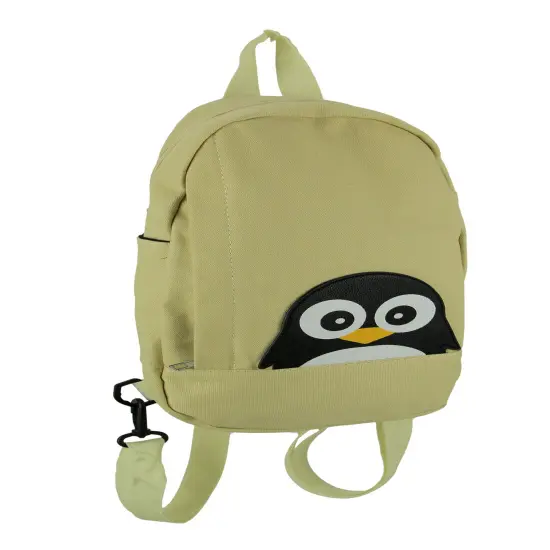 Sleepyville Critters Beige Canvas Peeking Penguin Backpack or Sling Bag Small {1}
