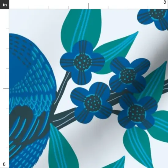 Various Fabrics by the Yard or Fat Quarter Birds Woods Tree Branches Nature Large Scale Songbird Custom Printed Fabric by Spoonflower {4}