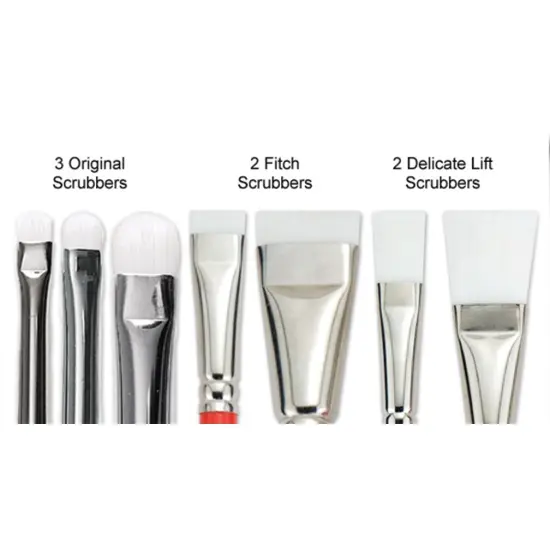 Creative Mark Scrubber Watercolor Brushes - Professional Watercolor Brushes for Scrubbing, Blotting, Re-Shaping Edges, and More! {3}