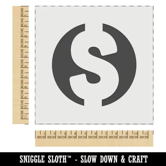 Dollar Sign Money in Circle Wall Cookie DIY Craft Reusable Stencil {1}