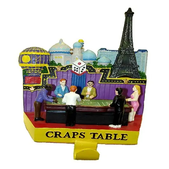 Sterling 7.25" Casino Gambling Craps Table Christmas Stocking Holder Black {3}