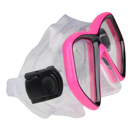 Swim Central 6.25" Hot Pink and Black Monaco Children's Swimming Mask for Ages 10 and up {3}