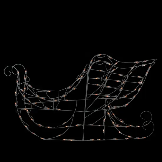 Brite Star Lighted Sleigh Outdoor Christmas Decoration - 42" - Clear Lights White {3}