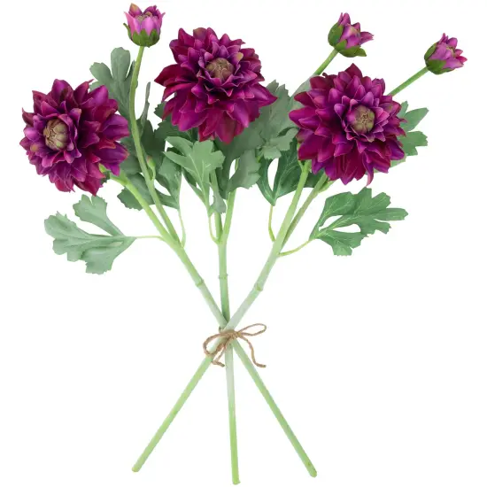 Northlight Real Touch™ Mulberry Purple Dahlia Artificial Floral Sprays, Set of 6 - 23" {5}