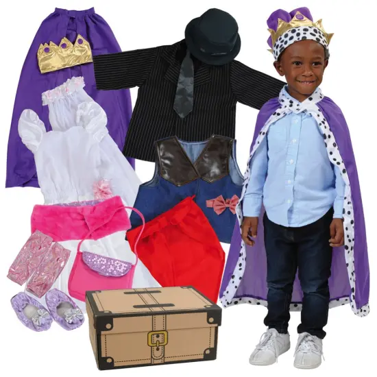 Kaplan Early Learning Company Pretend Play Dress-Up Trunk - 20 Pieces {1}