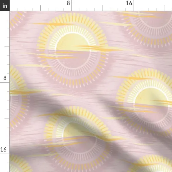 Various Fabrics by the Yard or Fat Quarter Dawn Sky Pastel Pink Yellow Clouds Cheerful Playful Delicate Romantic Custom Printed Fabric by Spoonflower {2}