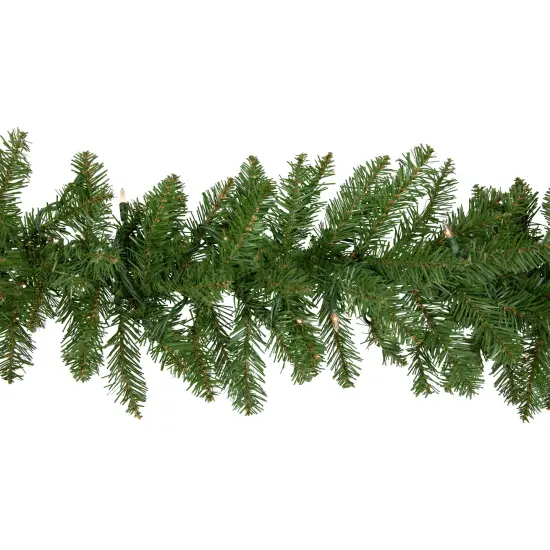 Northlight Pre-Lit Northern Pine Artificial Christmas Garland - 9' x 10" - Clear Lights Green {6}