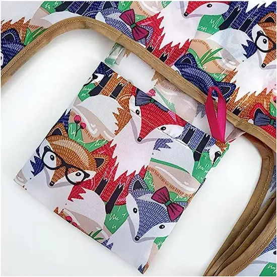 Wrapables JoliBag Collection Reusable Shopping Bag (Set of 6) Foxes, Fishies {5}
