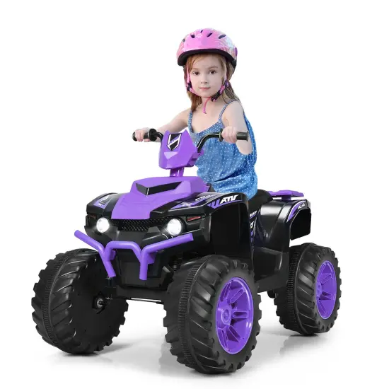 Iron Kids ATV Ride-On with Music, USB and 2 Speeds Purple {5}