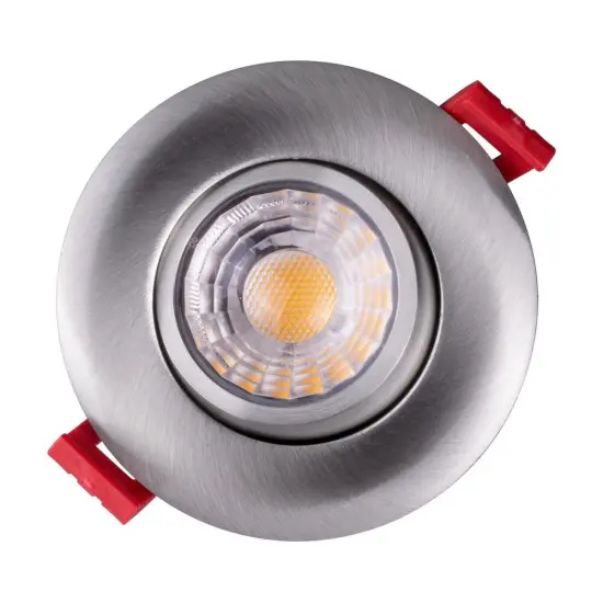 NICOR 3-inch LED Gimbal Recessed Downlight in Nickel, 2700K {1}