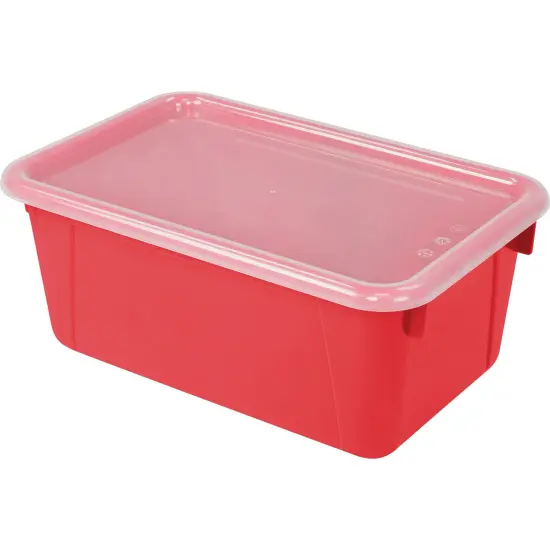 Small Cubby Bin with Cover, Classroom Red {1}