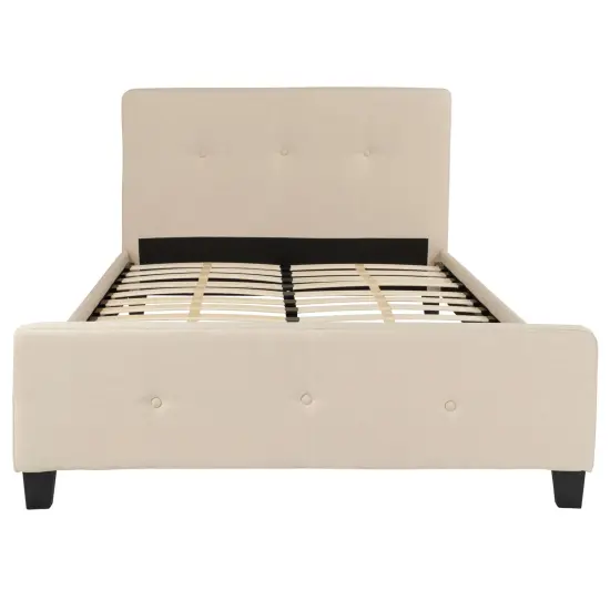 Emma and Oliver Tufted Platform Bed with 10 Inch Pocket Spring Mattress {3}