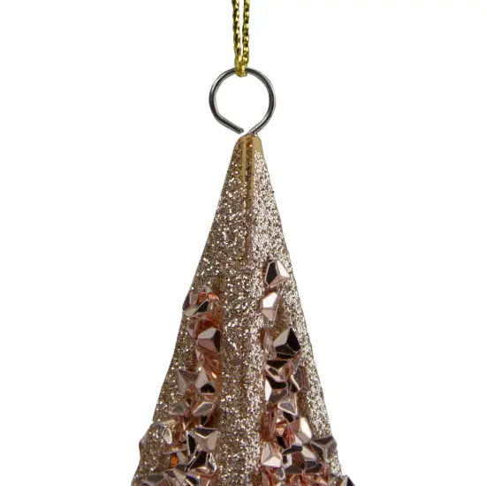 Northlight Star Shaped Glitter Sequin Christmas Ornament - 5.5" - Rose Gold {5}