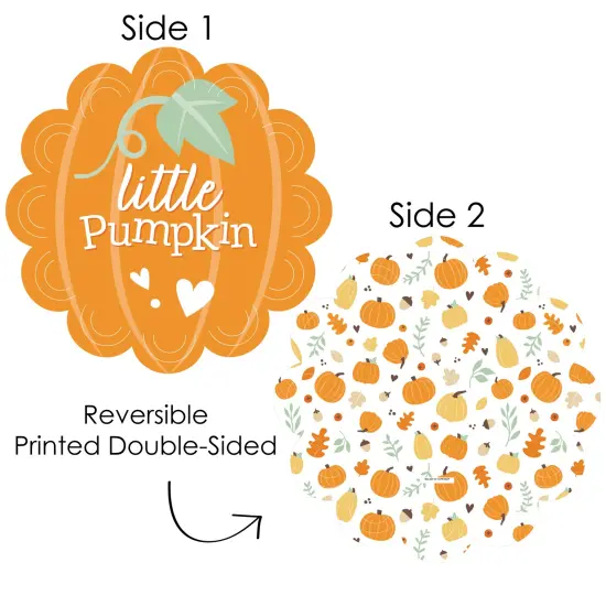 Big Dot of Happiness Little Pumpkin - Fall Birthday Party or Baby Shower Round Table Decorations - Paper Chargers - Place Setting For 12 {4}