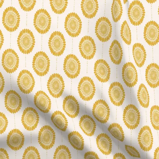 Various Fabrics by the Yard or Fat Quarter Floral Sunflower Boho Yellow Custom Printed Fabric by Spoonflower {5}