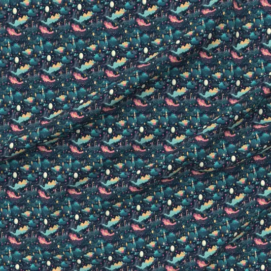 Various Fabrics by the Yard or Fat Quarter Dreams Celestial Galaxy Moon Stars Clouds Custom Printed Fabric by Spoonflower {6}