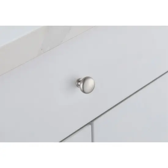 Cadon 1.2" Diameter Brushed Nickel Mushroom Knob Multipack (Set of 10) {3}