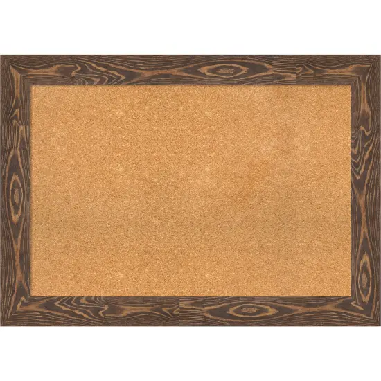 Bridge Wood Framed Corkboard, Natural Cork Bridge Brown {1}