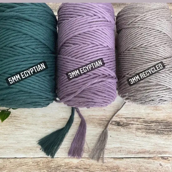 3mm Single Strand Macrame Cotton Cord, 23 Beautiful Colors, Macrame Wall Hanging, Plant Hangers, Cotton Rope for Macrame Oat {4}