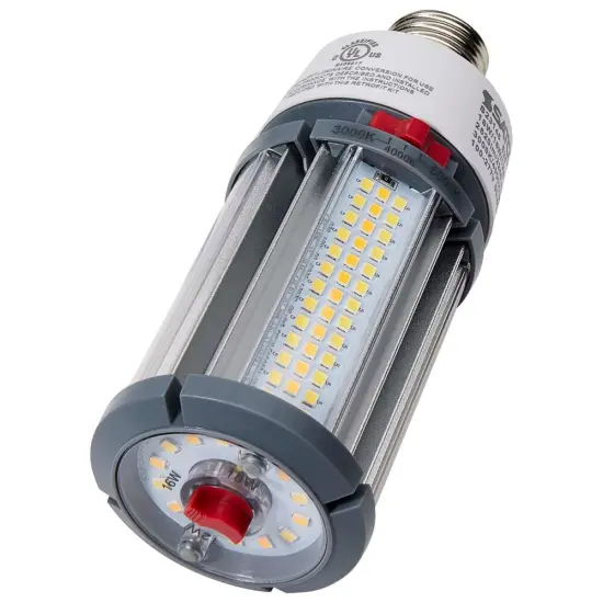 Satco LED HID Replacement 18/16/12 Wattage & CCT Selectable Medium Base 100-277V Warm to Cool White {4}