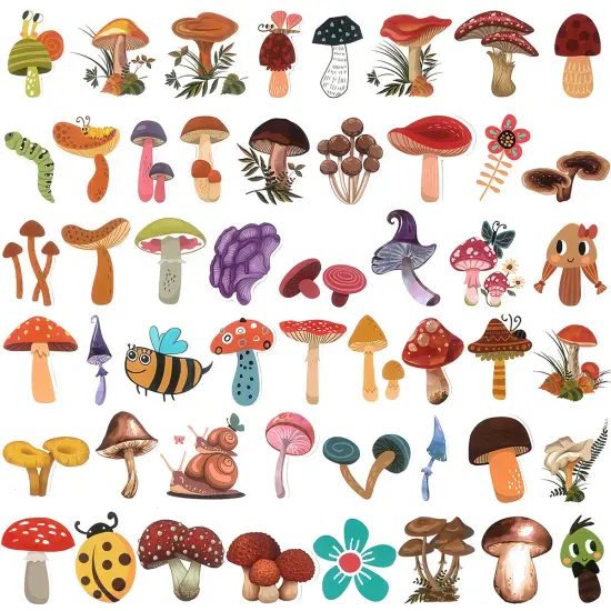 Wrapables Waterproof Vinyl Stickers for Water Bottles, Laptop, Phones, Skateboards, Decals for Teens, 100pcs Plants & Animals {3}