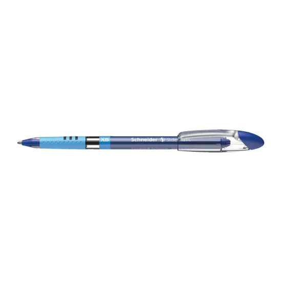 Slider Basic XB Ballpoint Pen Viscoglide Ink, 1.4 mm, Blue Ink, Pack of 10 {3}