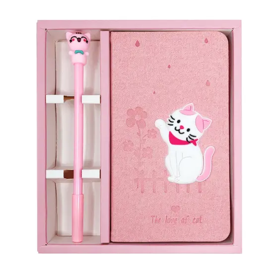 Wrapables Cute Notebook Gel Pen Set, Diary Journal Gift Set Unicorn Butt {7}