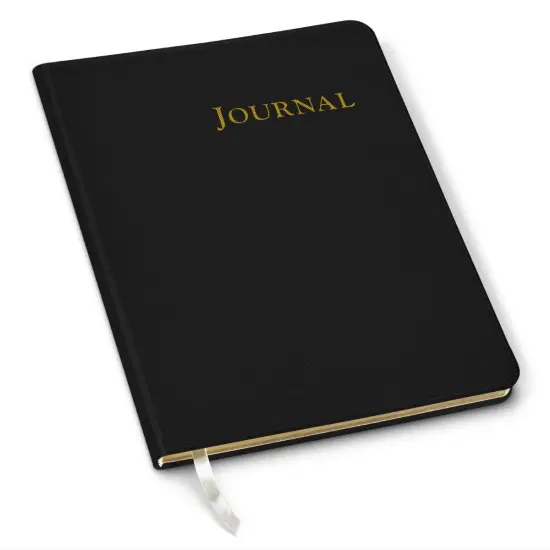 Gallery Leather Journal - Crafted in Maine, USA - Elegant Leather Writing Notebook with 192 Lined Pages - A Timeless Space for Your Thoughts - 9.75x7.5 ", Large Lined Key West Black {1}