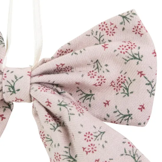 Northlight Single Loop Floral Christmas Bow Decoration - 5.5" - Pink {4}