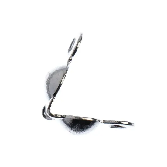 John Bead Clamshell Bead Tip 142/Pkg-Silver {2}