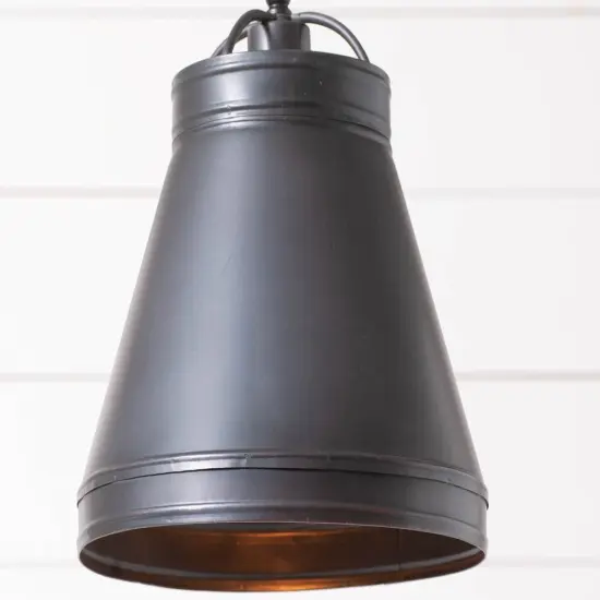 Irvins Country Tinware Black Rustic Pendant {4}