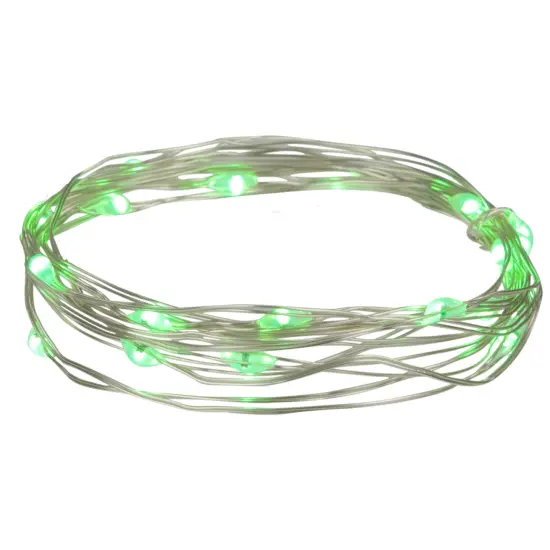 Northlight LED Micro Fairy Christmas Lights - Green - 6ft Copper Wire - 20ct {3}