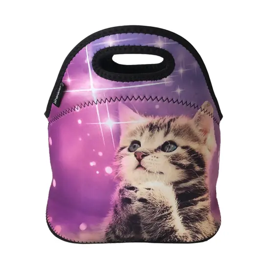Wrapables Insulated Neoprene Lunch Bag Cute Kitty {2}