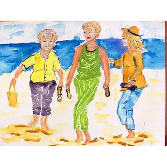 Betsy Drake Grandma At The Beach 30 X 50 Inch Comfort Floor Mat {1}