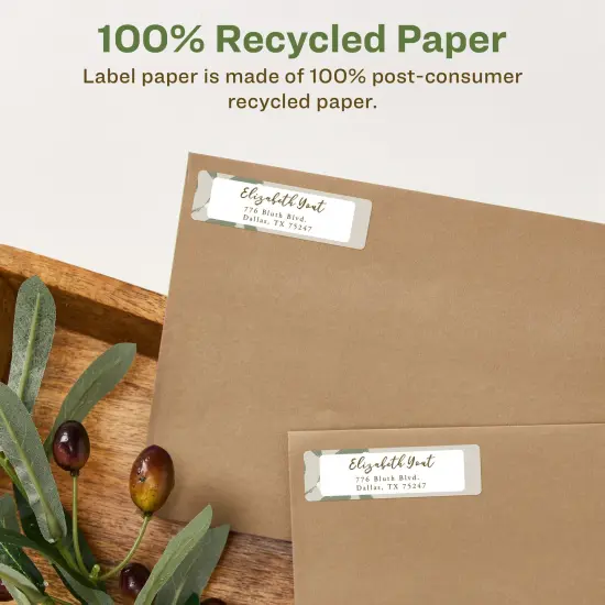 Avery EcoFriendly Recycled Return Address Labels, 1/2" x 1-3/4", White, Permanent Label Adhesive, 8,000 Printable Labels (48467) {3}