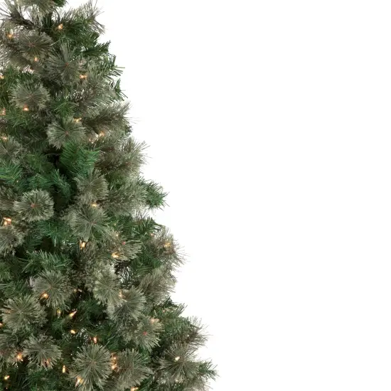 Northlight Pre-Lit Oregon Cashmere Pine Artificial Christmas Tree - 6.5' - Clear Lights Green {5}