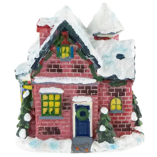 Northlight Snowy Diner Christmas Village Building Decoration - 4" Red {5}
