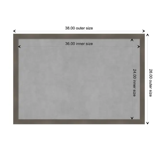 Edwin Wood Framed Magnetic Board Edwin Clay Grey {1}
