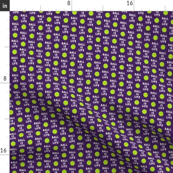 Various Fabrics by the Yard or Fat Quarter Dog Tennis Pet Ball Purple Custom Printed Fabric by Spoonflower {2}