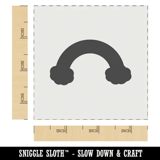 Rainbow with Clouds Solid Wall Cookie DIY Craft Reusable Stencil {6}