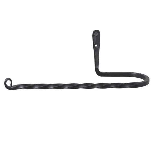 Hand Forged Wrought Iron Wall Mounted Paper Towel Holder Primitive Decor {4}
