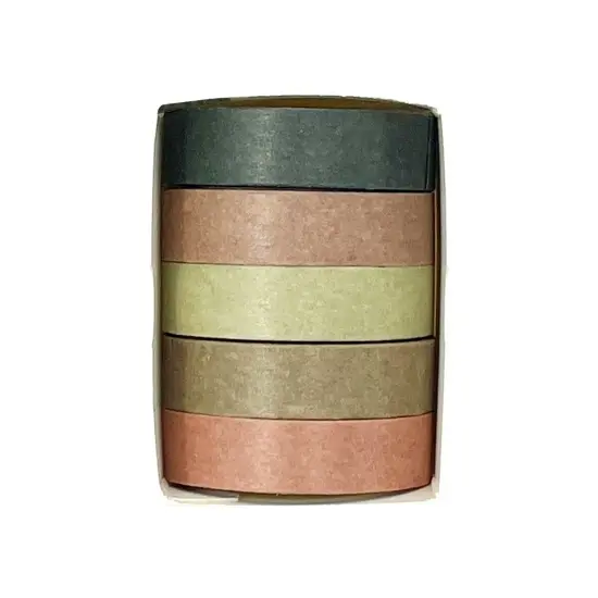 Wrapables Solid Color Washi Tape (Set of 5) Nature {1}