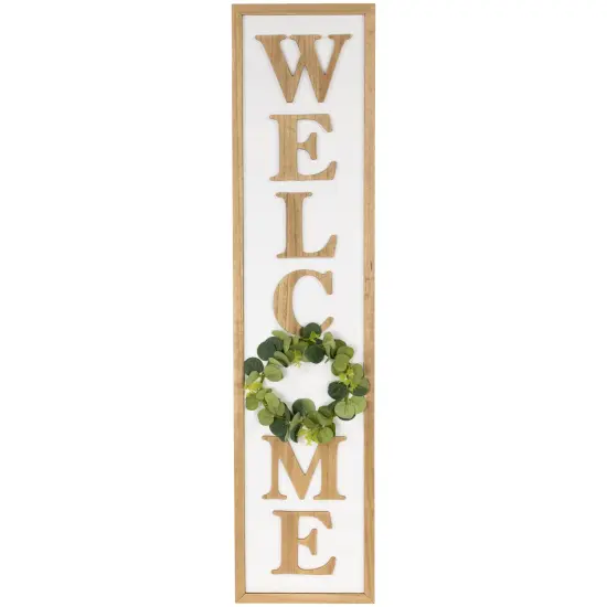 Northlight "Welcome" Wooden Framed Outdoor Porch Sign- 40" Brown {3}