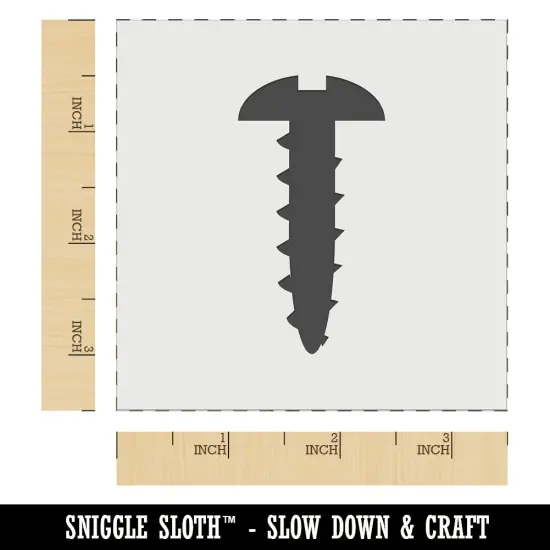 Screw Silhouette Woodworking Tools Wall Cookie DIY Craft Reusable Stencil {5}