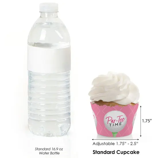Big Dot of Happiness Golf Girl - Pink Birthday Party or Baby Shower Decorations - Party Cupcake Wrappers - Set of 12 {4}