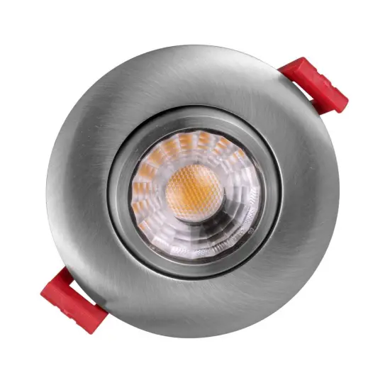 NICOR 3-inch LED Gimbal Recessed Downlight in Nickel, 2700K {3}